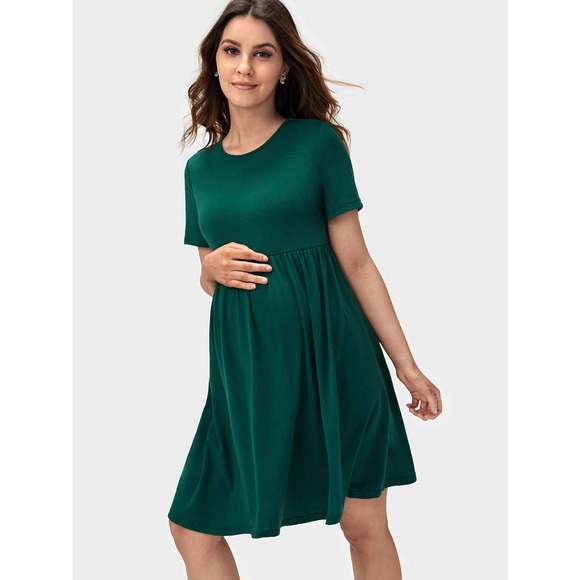 BASICS Maternity Solid Smock Dress - Picture 7 of 8
